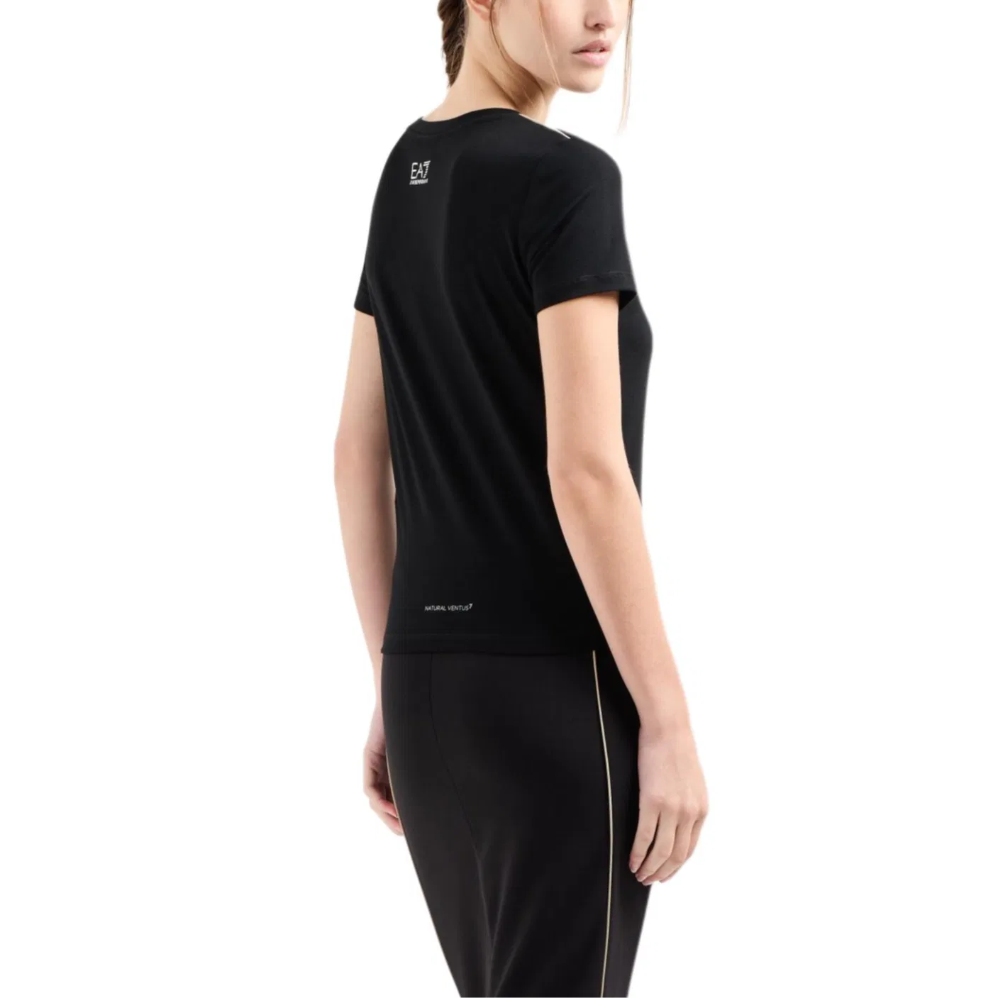 Футболка Ea7 с принтом логотипа EMPORIO ARMANI, Black — фото 4