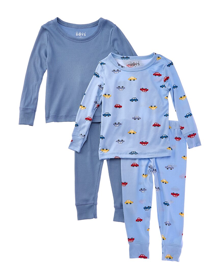 

Пижамный комплект Only Boys из 4 предметов Just Chill Yummy & Brushed Waffle, синий