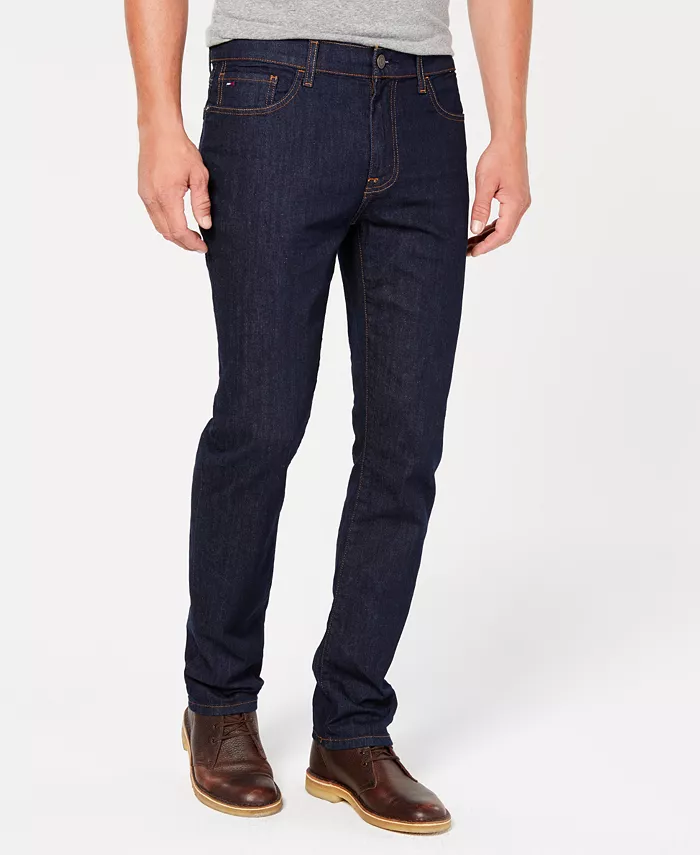 

Tommy Hilfiger Мужские прямые джинсы с эффектом стрейч, синий