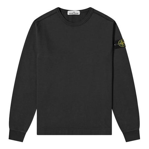 

Толстовка garment dyed lightweight crew sweatshirt 'black' Stone Island, черный