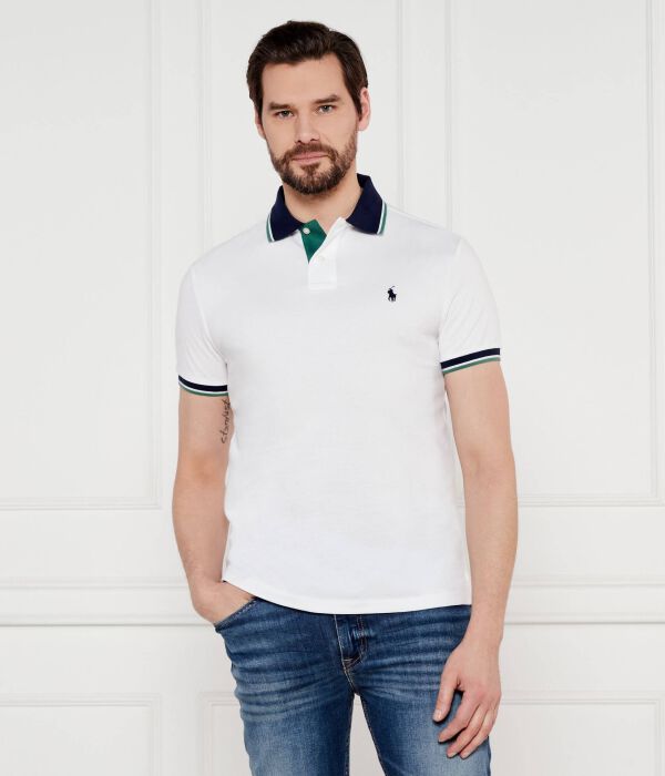 

Рубашка поло Custom slim fit Polo Ralph Lauren, белый