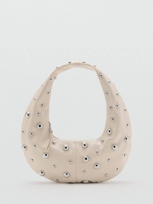 

Сумка через плечо Mei из искусственной кожи со стразами Mango, Natural White