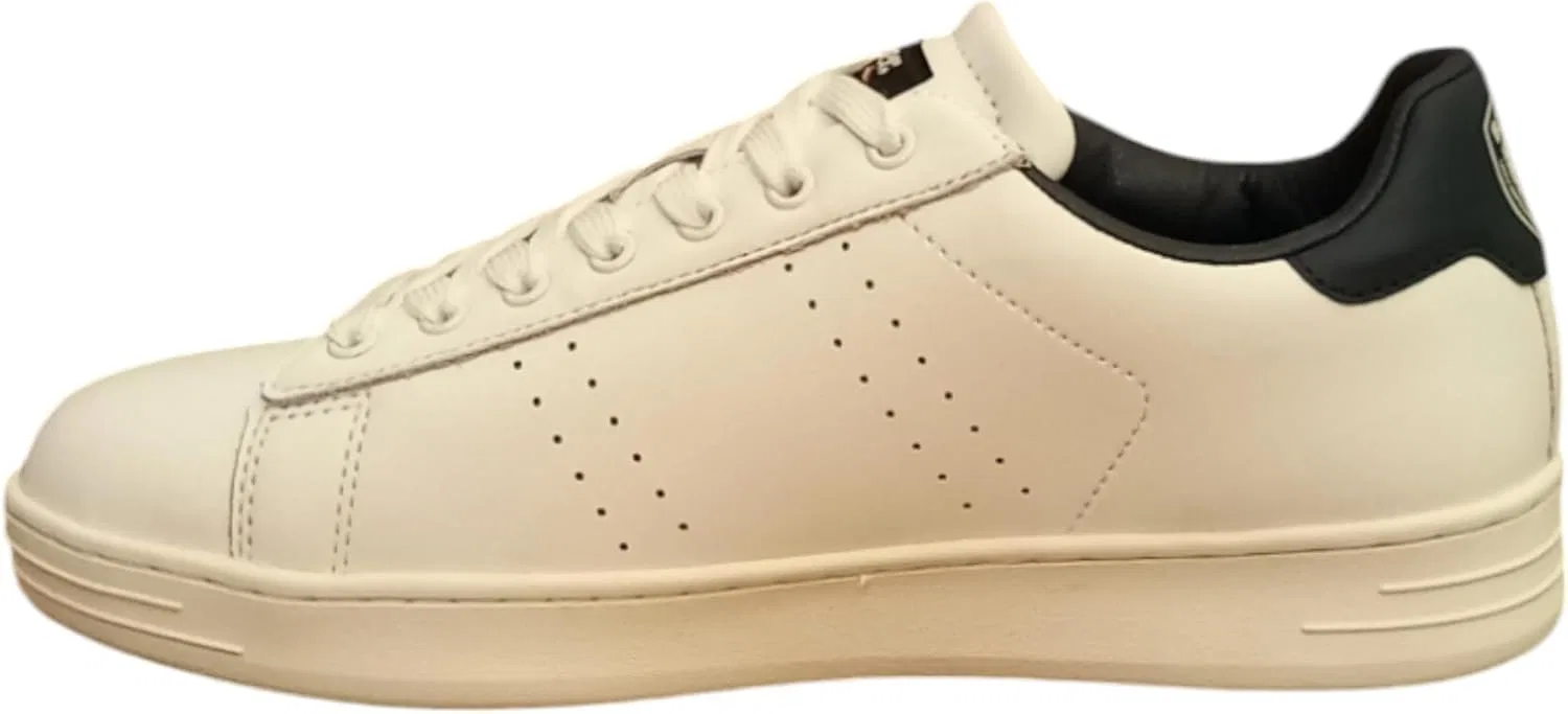 Blauer, F4GRANT01 Низкие кожаные модные мужские кроссовки, White Navy — фото 4