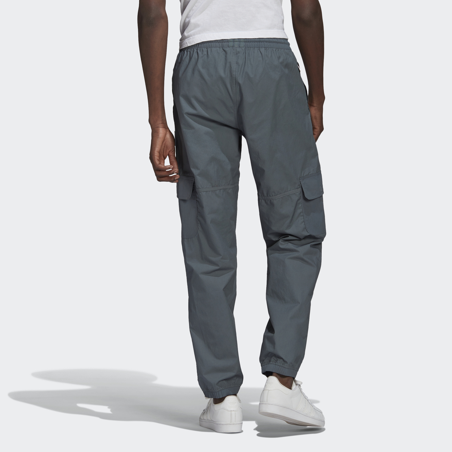 Футболка FASHION TP Спортивные брюки Мужские Тёмно-голубые Adidas Originals — фото 4