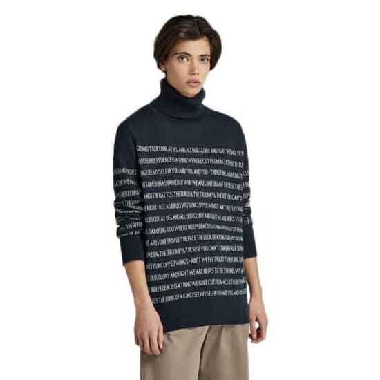 

Свитер G-Star Jacquard Stripe Turtle Neck, синий