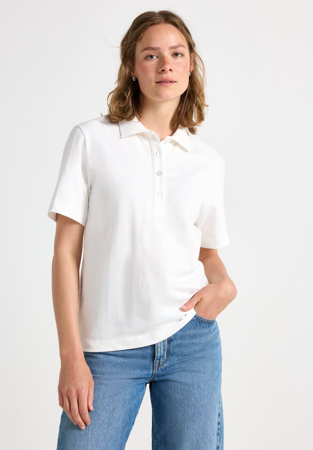 

Рубашка поло WITH COLLAR Lindex, белый