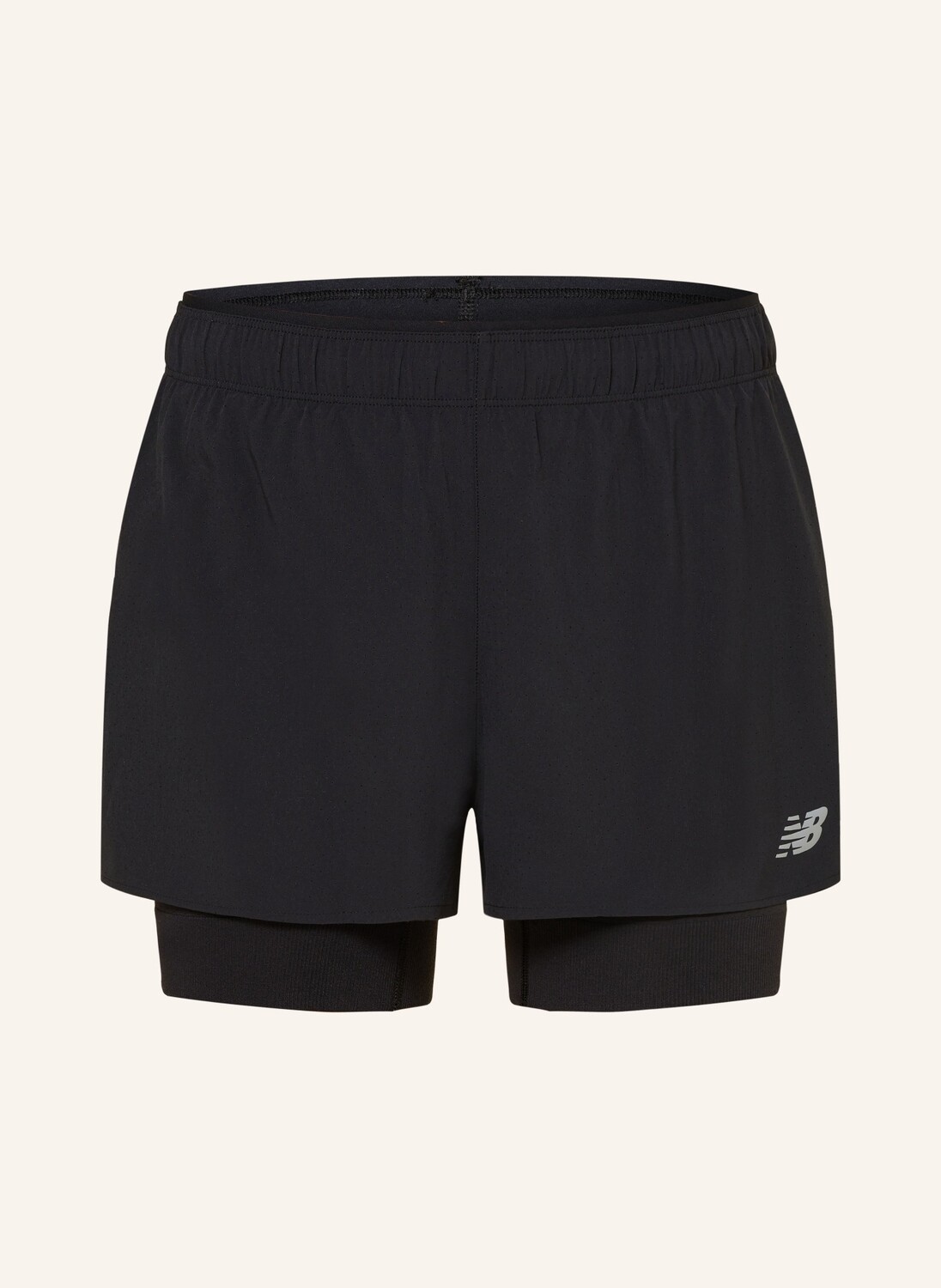 

Шорты для бега 2 в 1 new balance, черный
