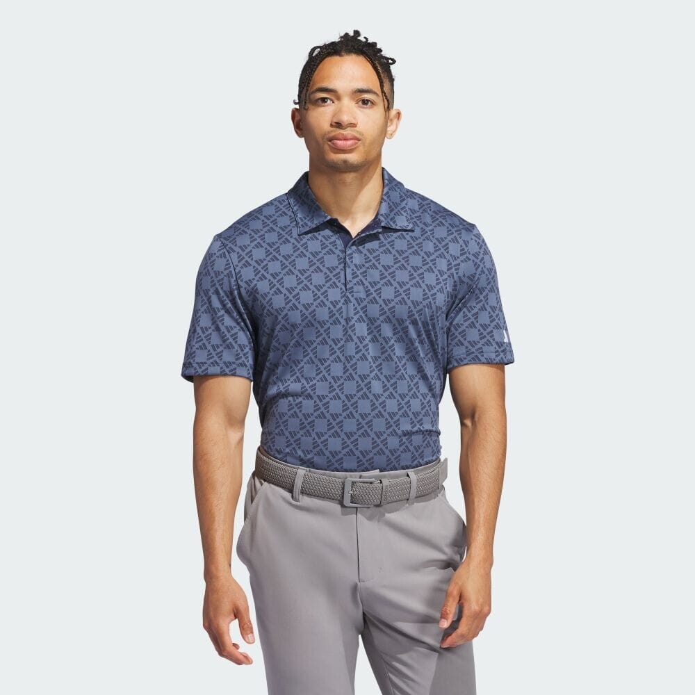 

Поло Adidas HEAT.RDY jacquard short-sleeved shirt, цвет College Navy