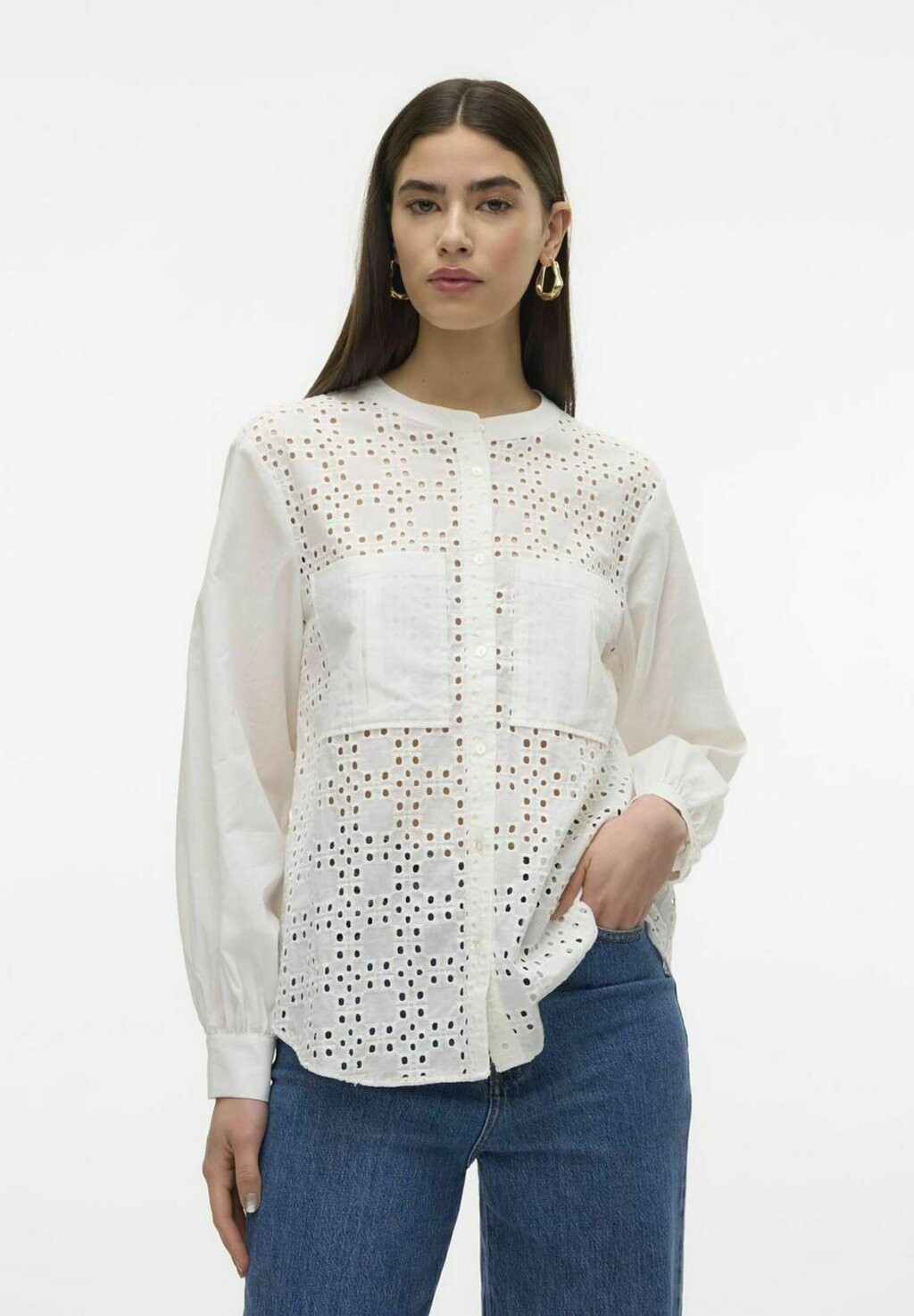 

Блузка-рубашка VMIGA Vero Moda, цвет bright white