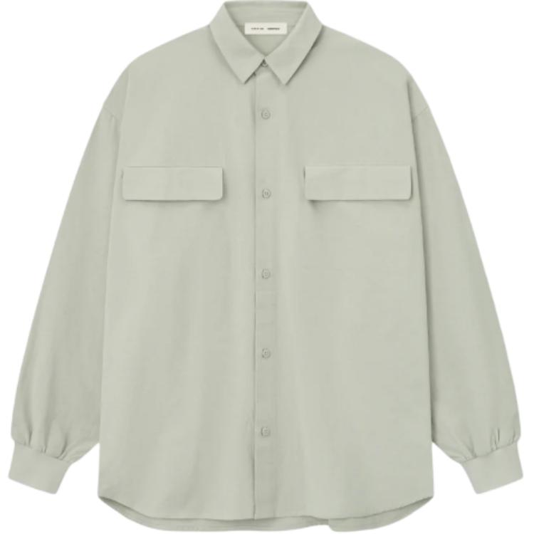 

Рубашка из хлопка с карманом Fear Of God Essentials, abbey stone/stone бежевый серый
