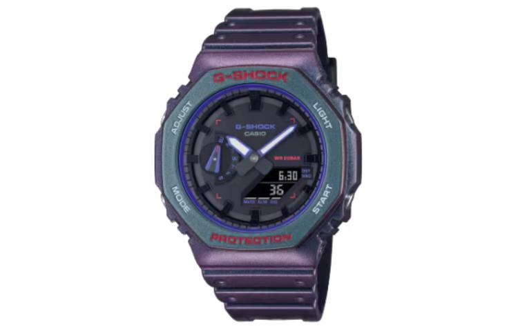 

CASIO Часы Unisex Liquid Crystal/Analog Dual Display Series Gray Watch GA-2100AH-6A, Gray Dial