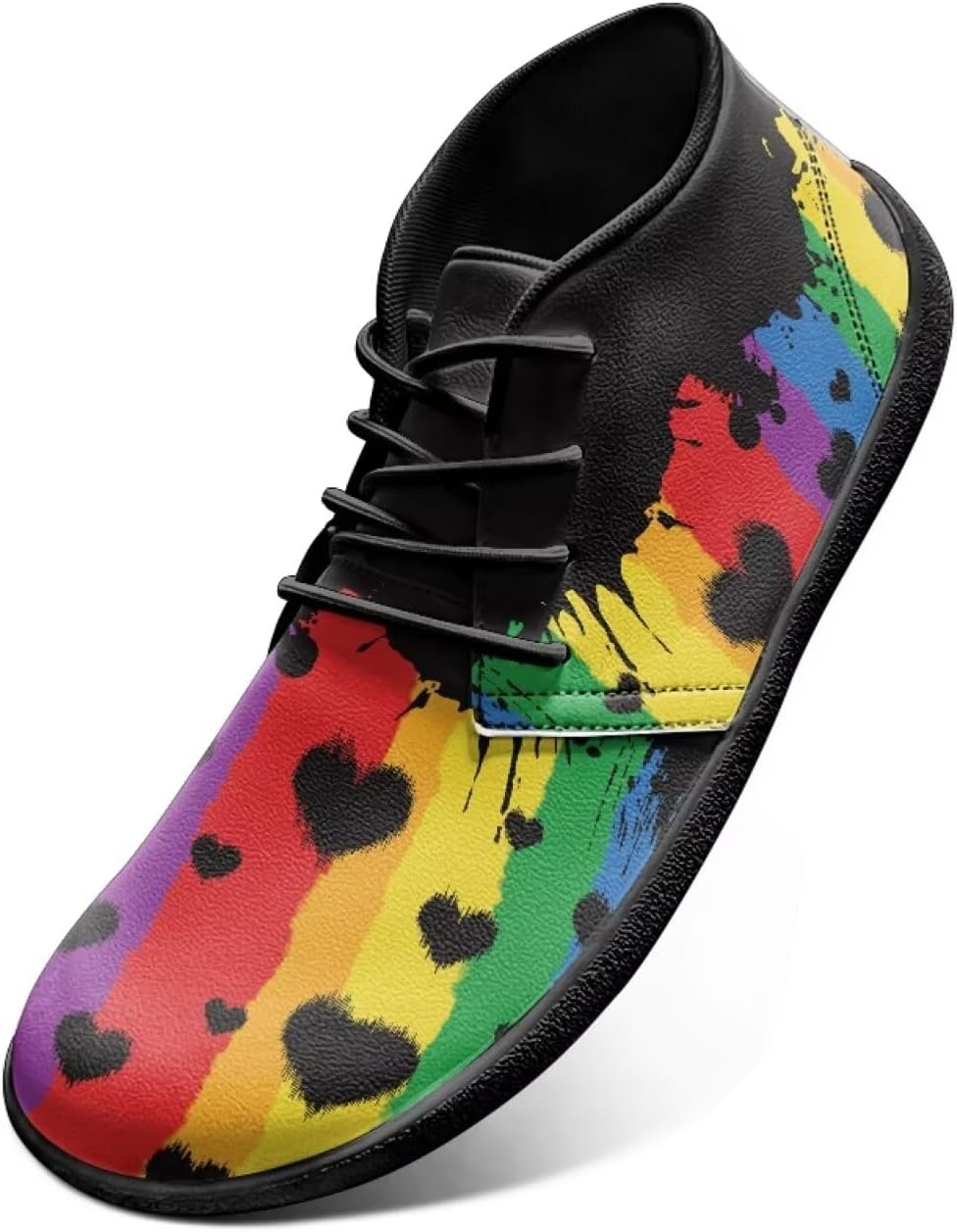 

Мужские кроссовки Flag Design Barefoot с нулевым перепадом высоты подошвы- идеально подходят для бега, спорта и повседневной носки Watdotory, Black Love Rainbow Flag