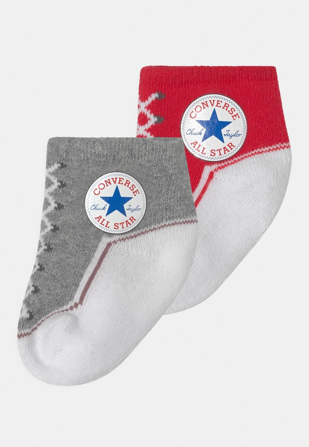 

Носки LOGO NO SLIP QUARTER UNISEX 2 PACK Converse, цвет vintage grey
