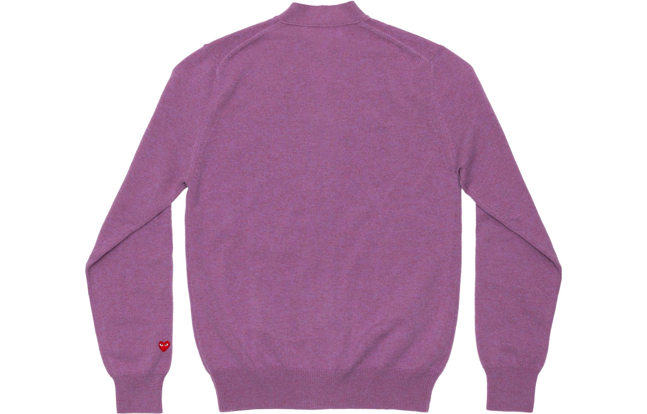 Кардиган COMME des GARCONS PLAY Cardigan Pastel Series Sleeve Heart 'Purple' AZ-N092-051-4, фиолетовый — фото 2