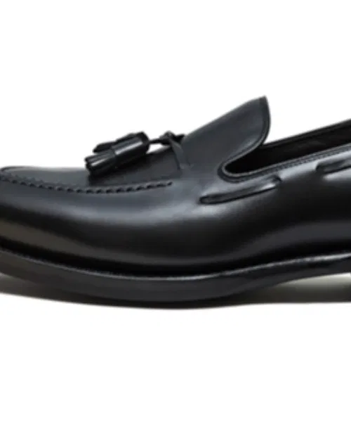 Jalan Sriwijaya/98811/CALF/BLACK/DAINITE SOLE/Лоферы с кисточками и подошвой из Dainite — фото 4