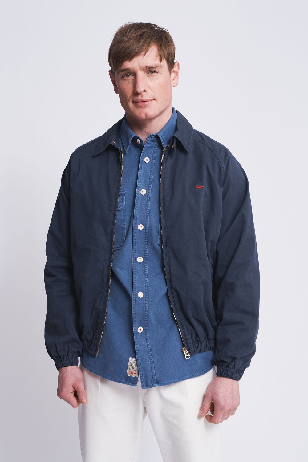 

Куртка Harrington Stow из хлопкового твила Aubin, синий