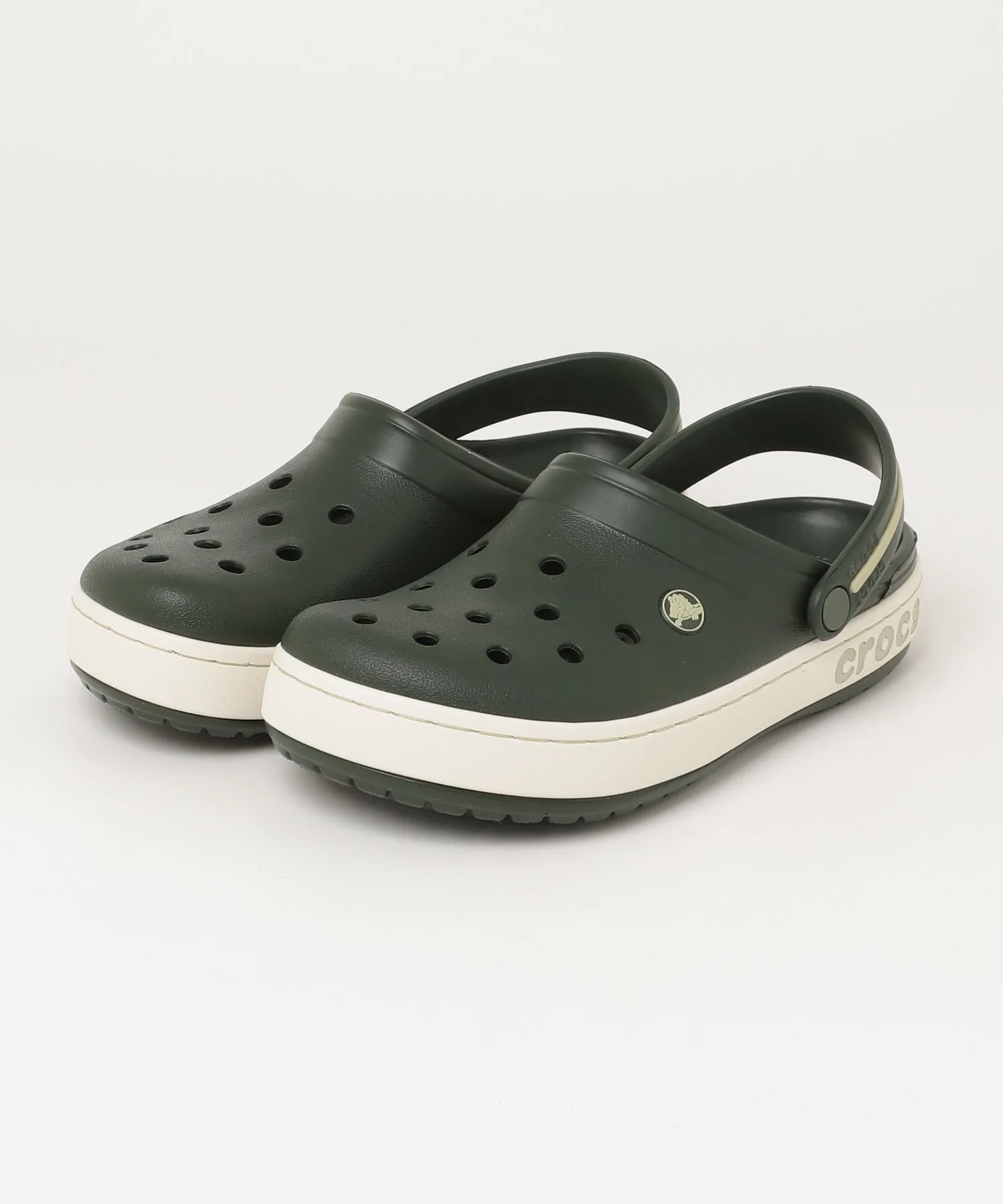 Классические сабо Crocband Heritage Clog crocs темно-зеленые