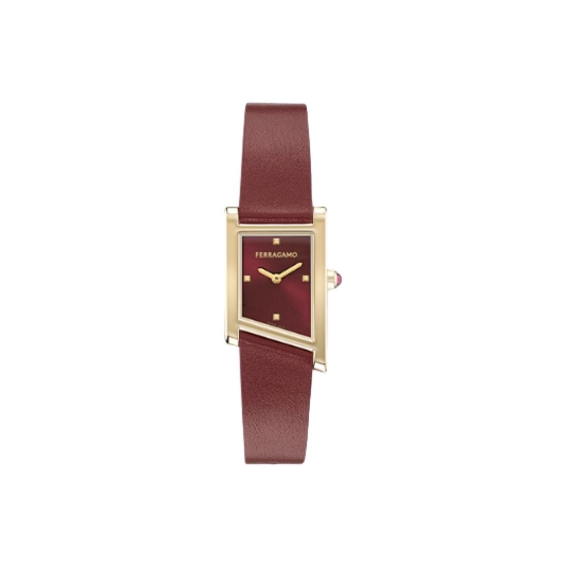 

Ferragamo Часы Wrist Watch Quartz Movement Cow Leather Strap 22*36mm Red Watch Dial Women's Watch, Red Watch Dial
