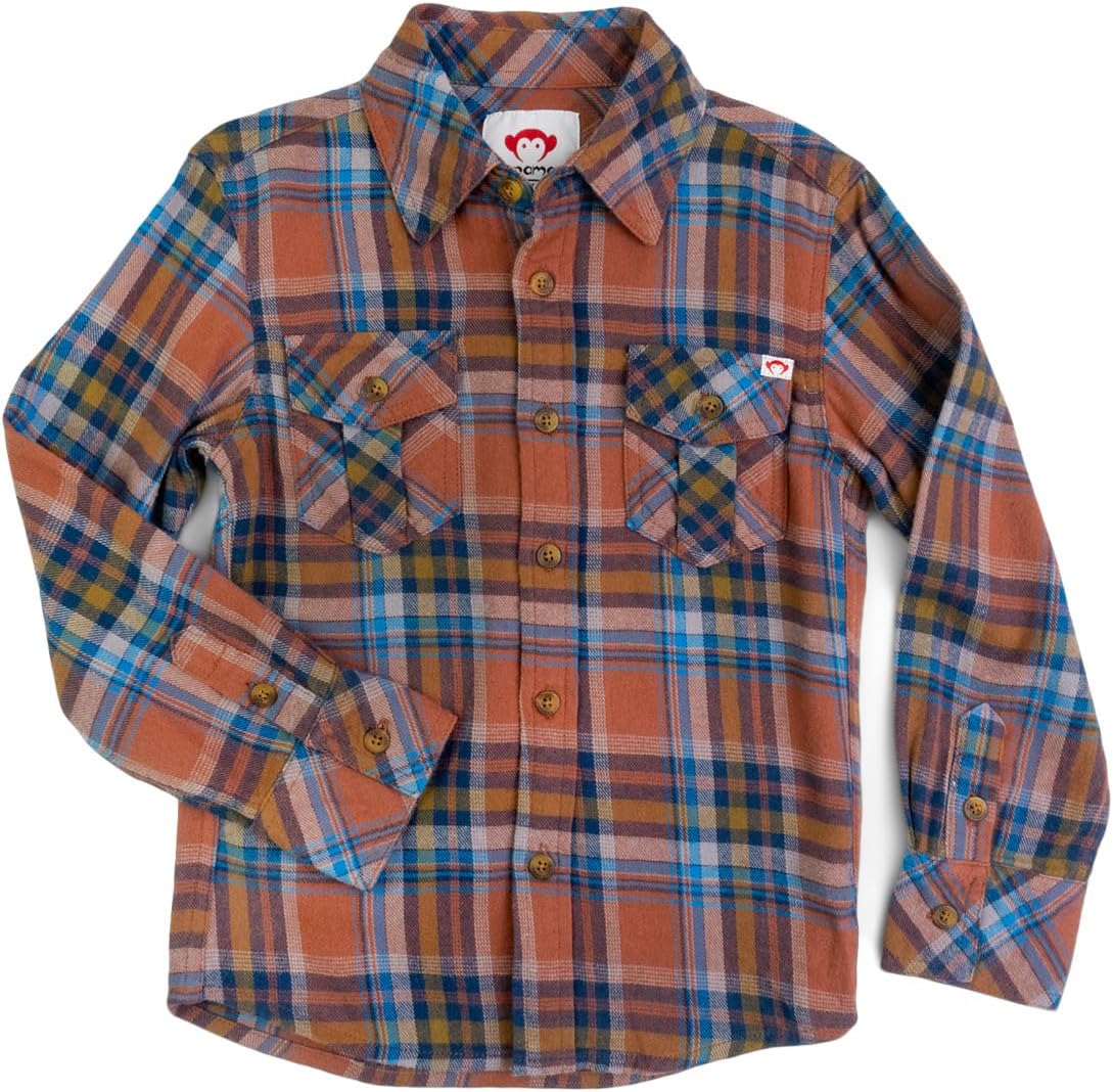 Рубашка Appaman Kids Flannel Shirt (Toddler/Little Kids/Big Kids), цвет Clay/Jewel Plaid — фото 2