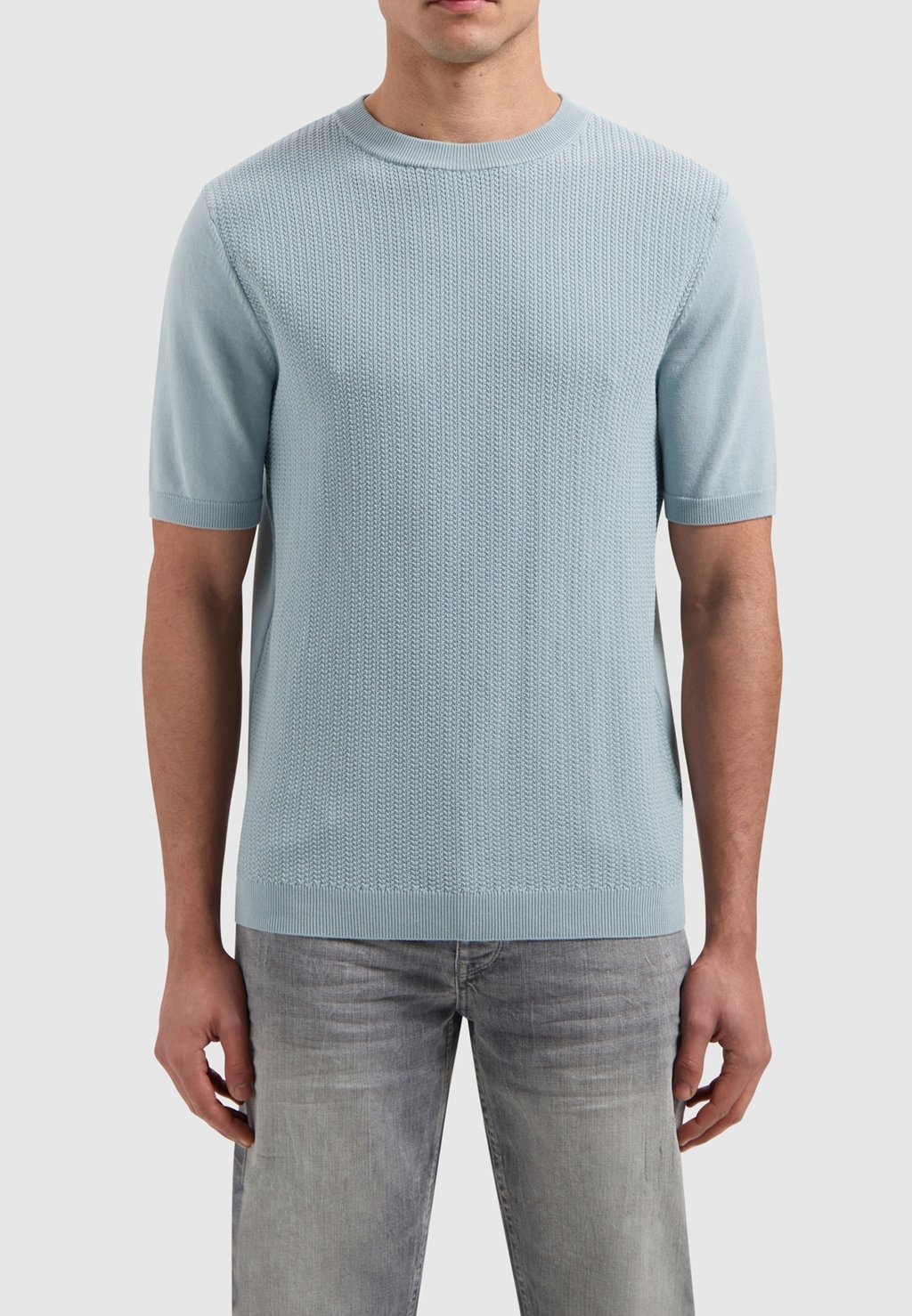 

Базовая футболка REGULAR FIT CREWNECK Pure Path, сине-серый