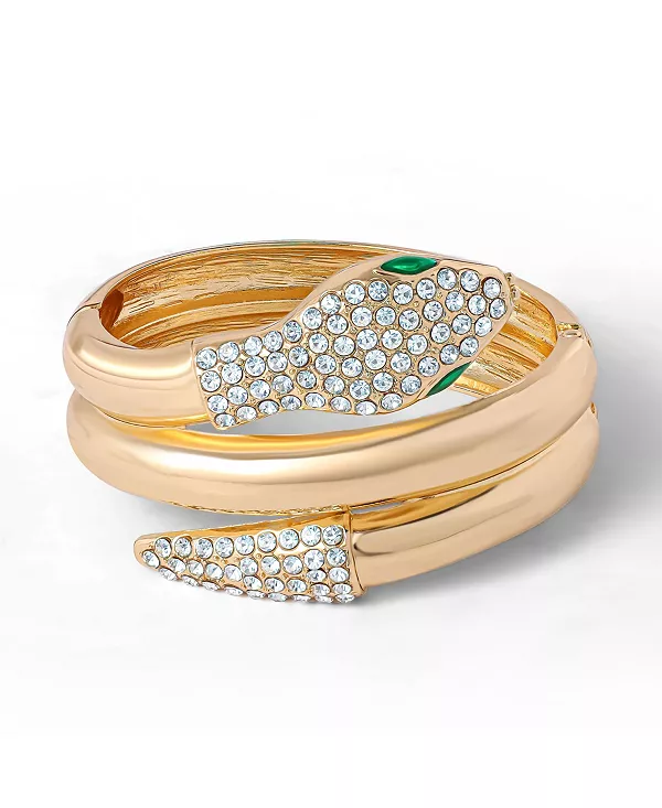 

Браслет-Змея золотистого цвета с хрустальными глазами Jessica Simpson, gold