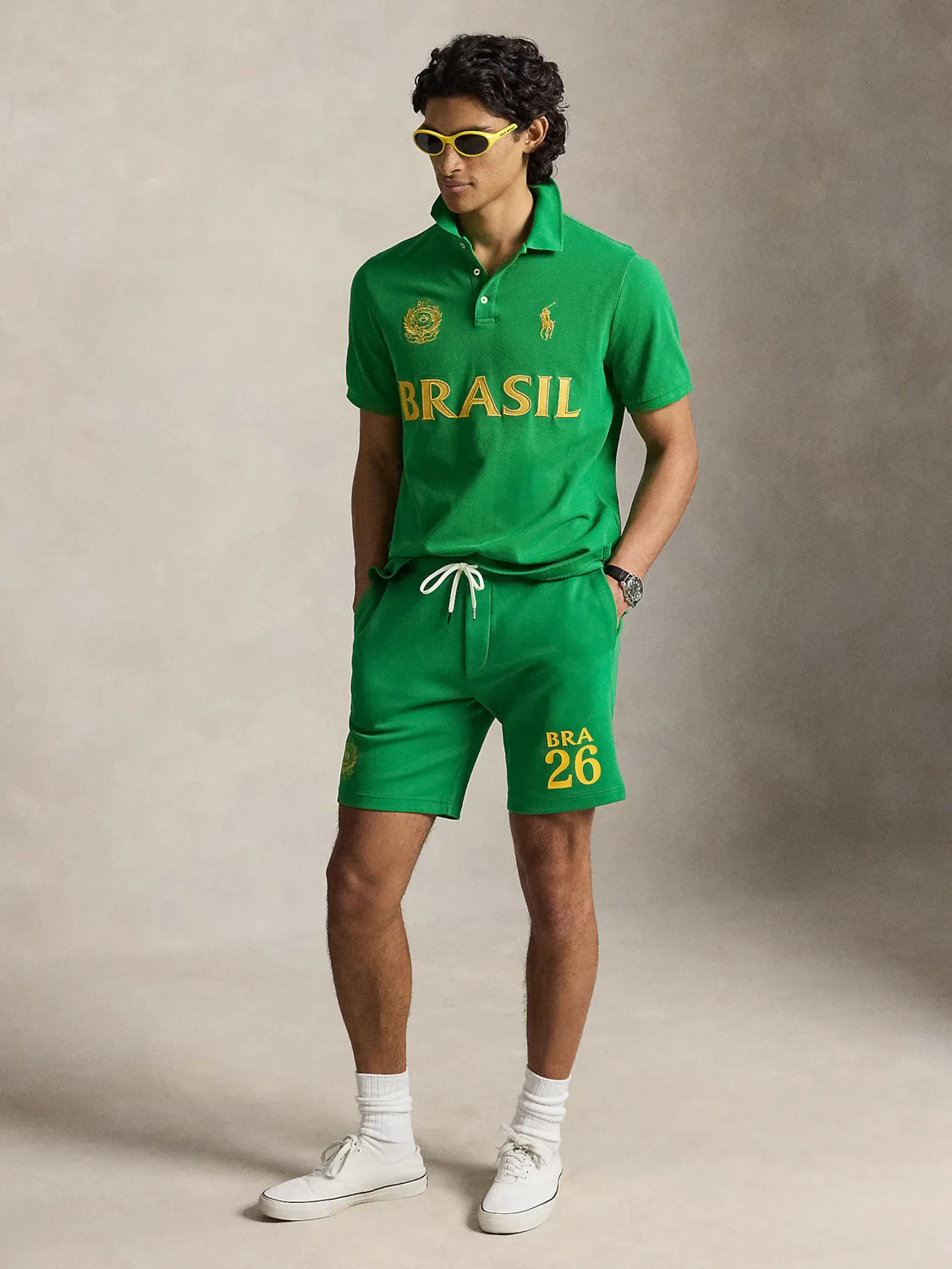 Рубашка Polo Ralph Lauren зеленого цвета — фото 4