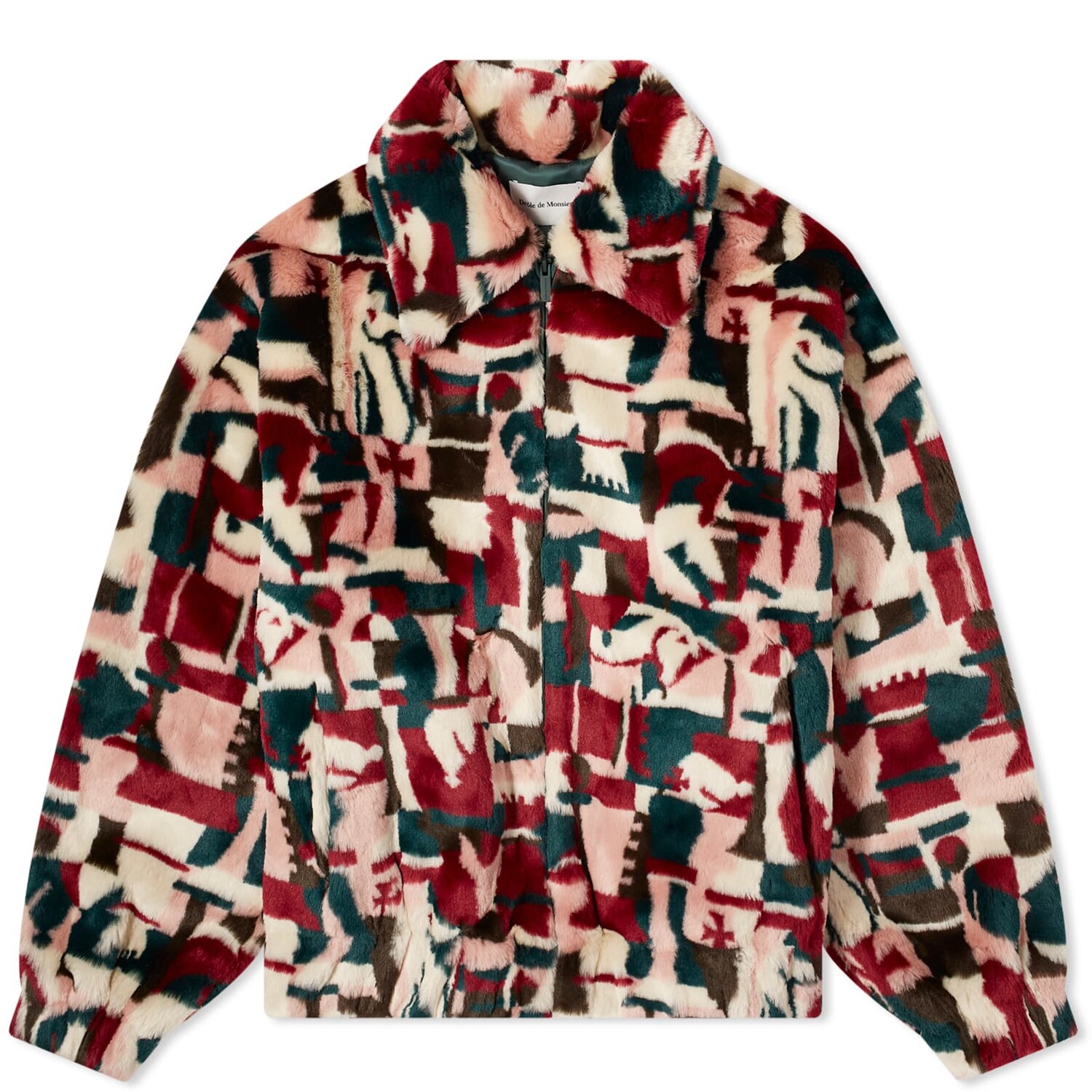 

Куртка Drôle De Monsieur Presented By End. Jacquard Faux Fur, розовый
