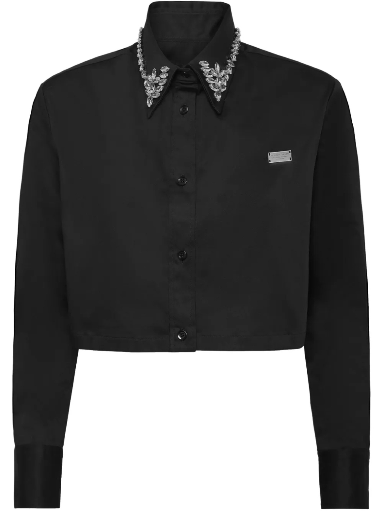 

Укороченная рубашка Philipp Plein Gothic Plein, черный