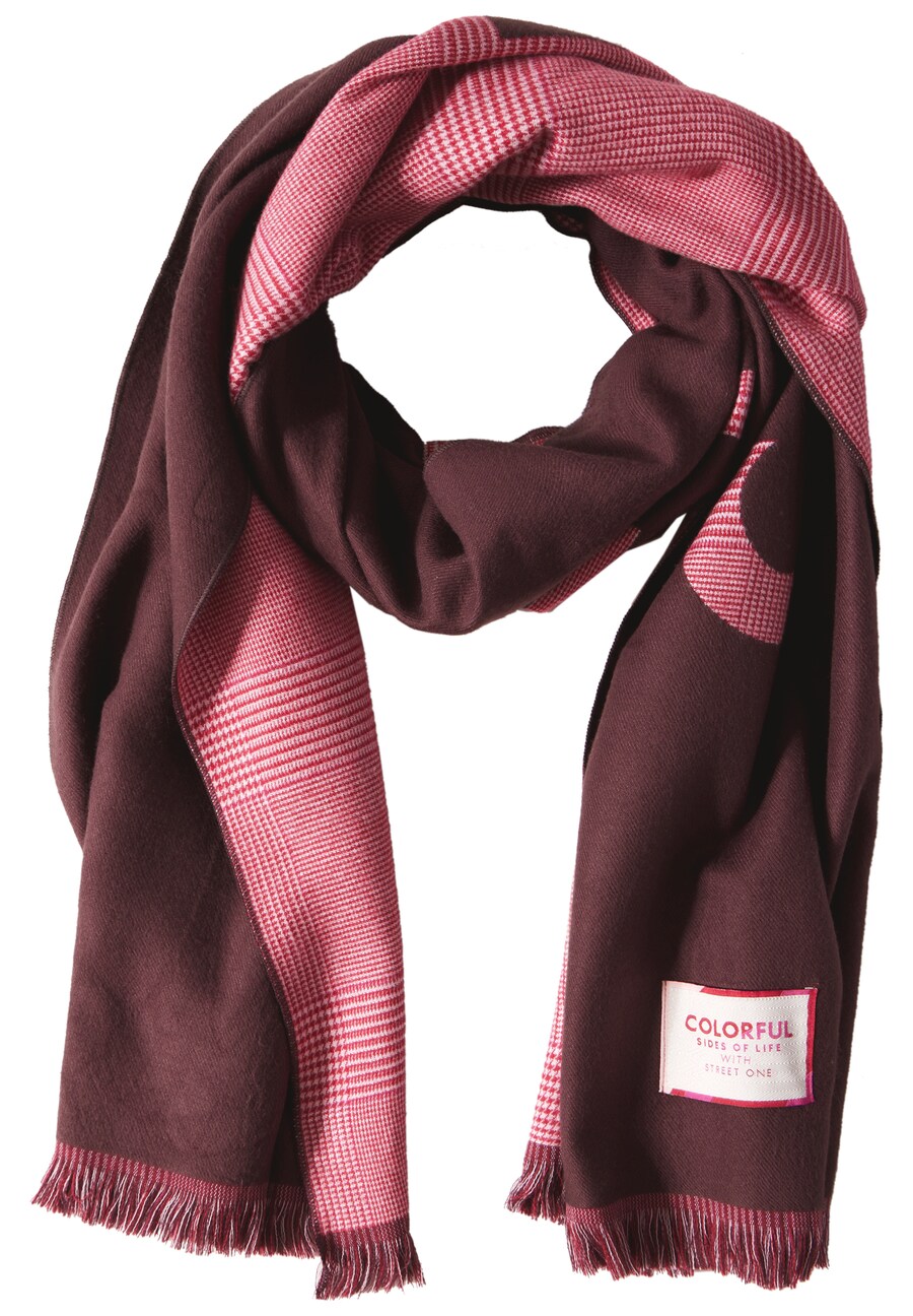 

Шарф STREET ONE Scarf, цвет pink/bordeaux