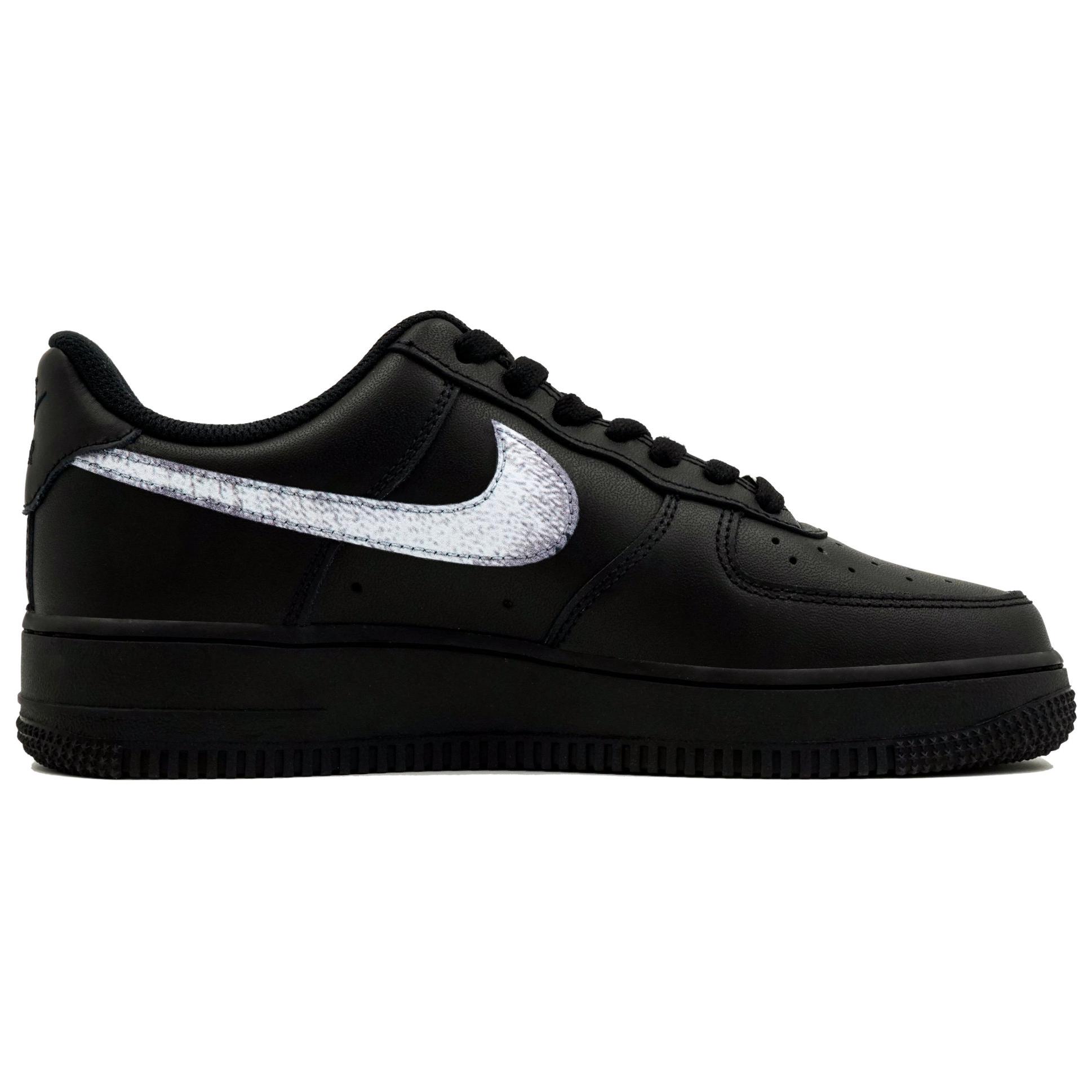 Nike Кроссовки Air Force 1 Kaleidoscope, Blade Runner низкие унисекс черно-белые, цвет Black — фото 3