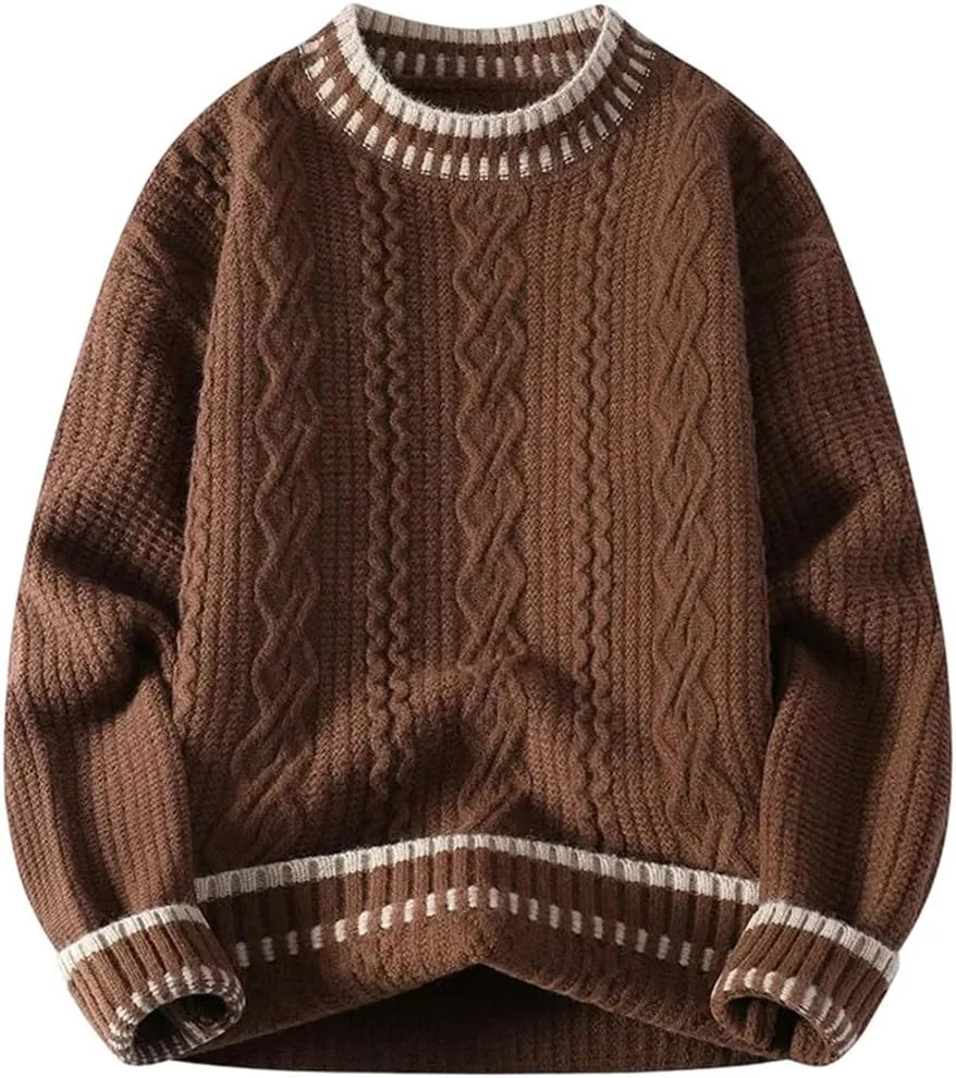 

Мужской модный вязаный свитер O-Neck свободного кроя