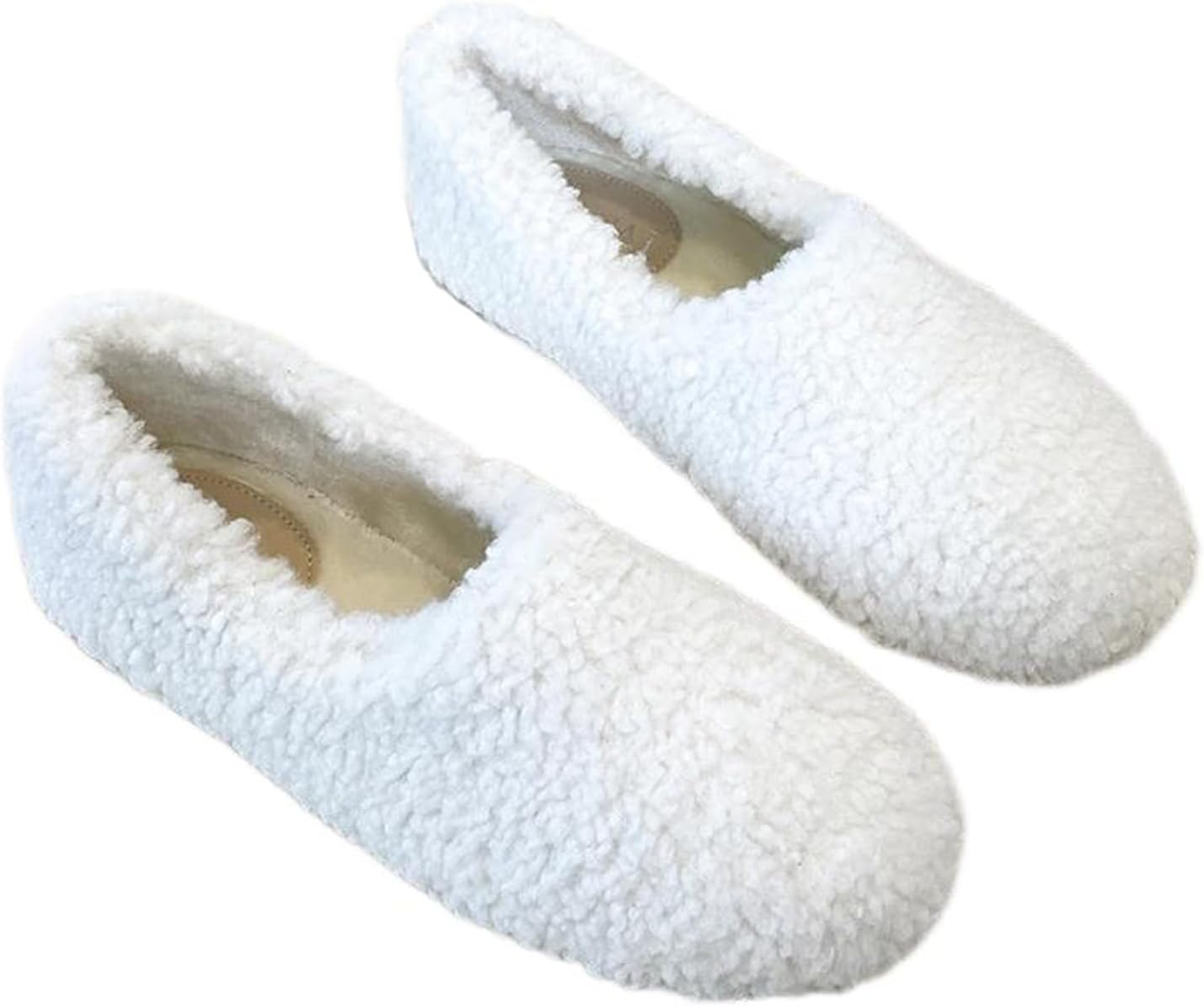 

Женские и мужские плюшевые тапочки, хлопковые тапочки, тапочки с круглым носком, плюшевые шерстяные тапочки, мягкие тапочки с подогнутым краем, легкая домашняя обувь, тапочки с шерстяной подкладкой, удобные лоферы Generic, B White