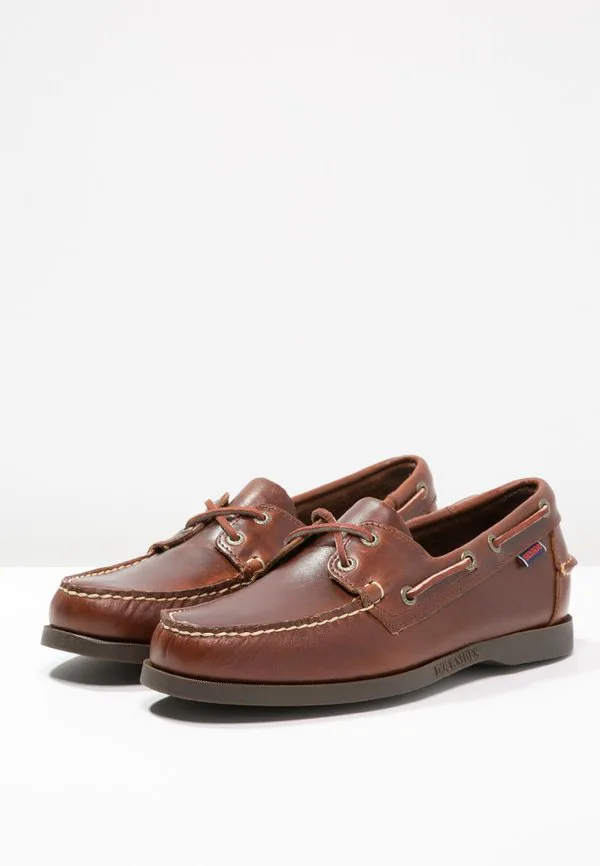 Вощеные лодочные туфли docksides portland Sebago, Brown — фото 3
