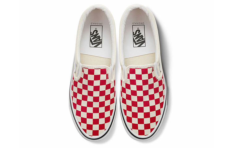Кроссовки Slip-On Og Classic Vans Lx 'Checkerboard - Racing Red' — фото 2