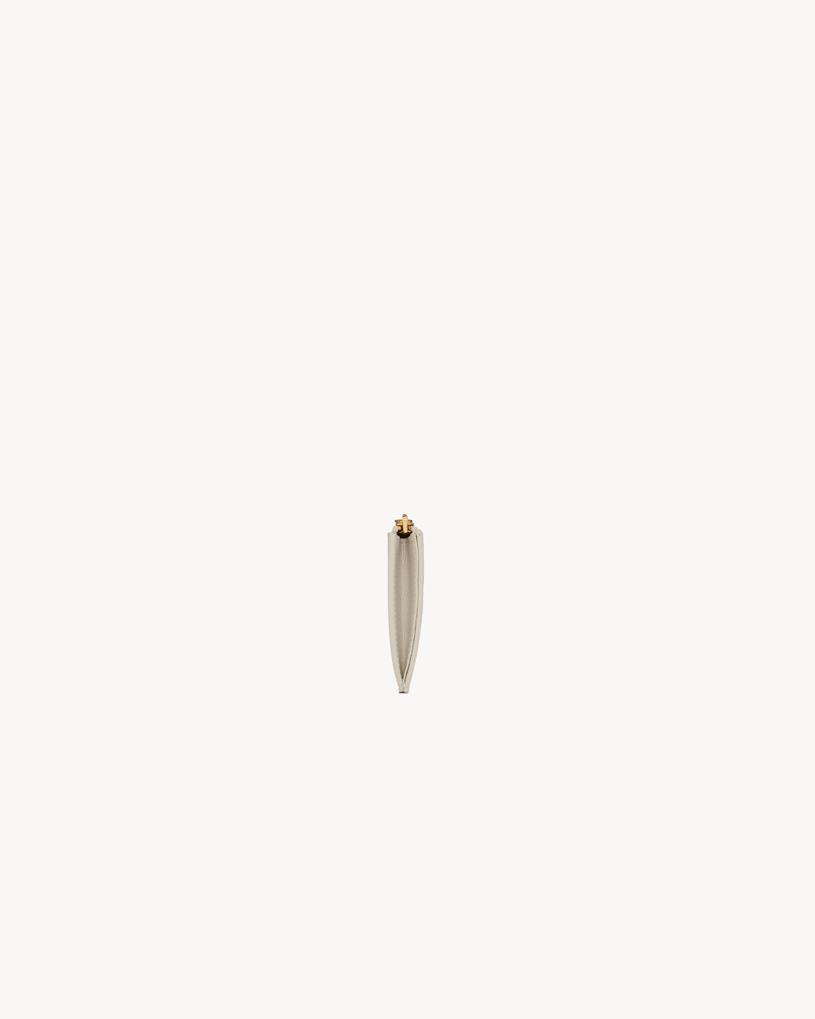 Футляр для карт Cassandre Matelasse Fragments из кожи Grain de Poudre Saint Laurent, белый — фото 3