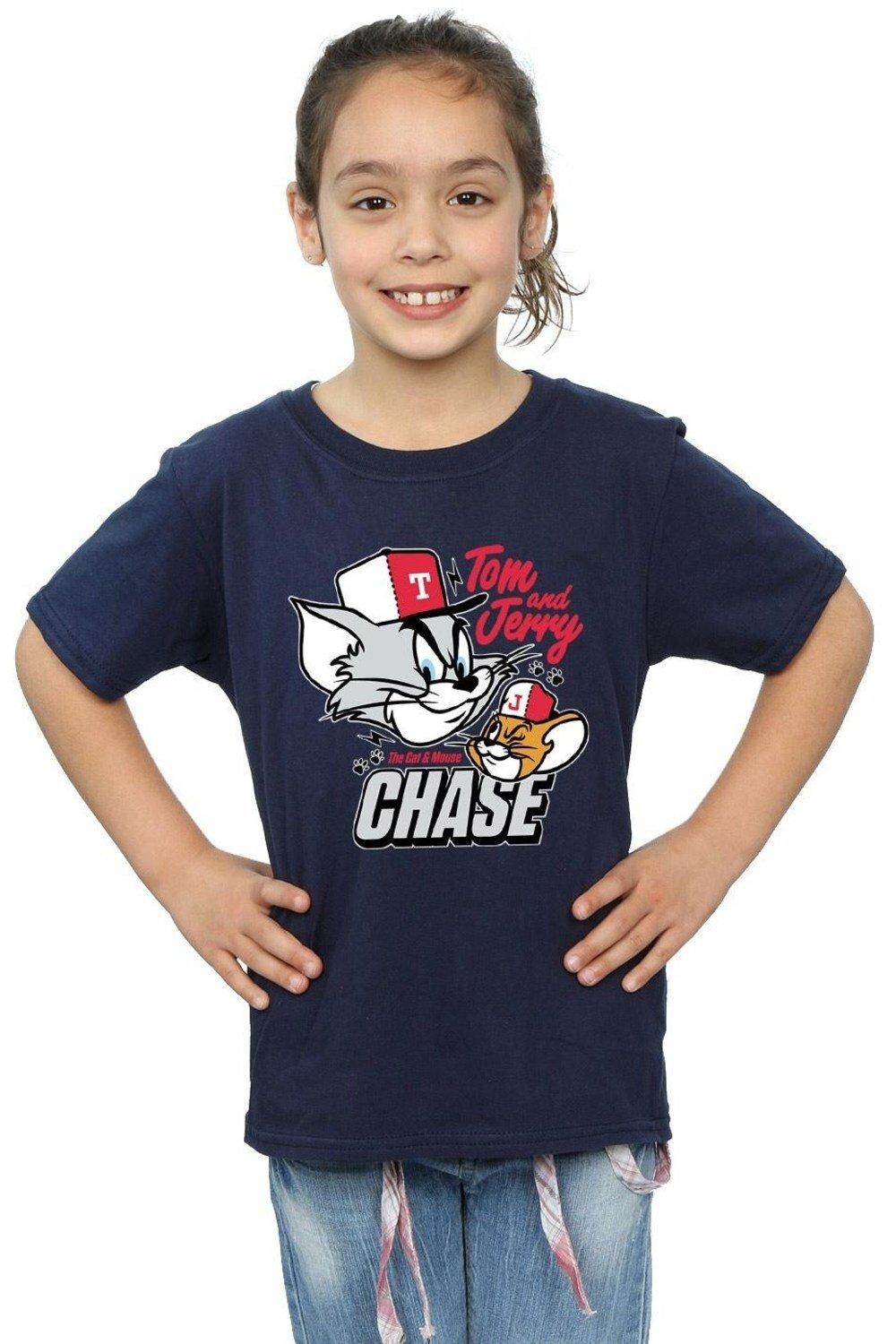 

Хлопковая футболка Cat & Mouse Chase Tom & Jerry, темно-синий