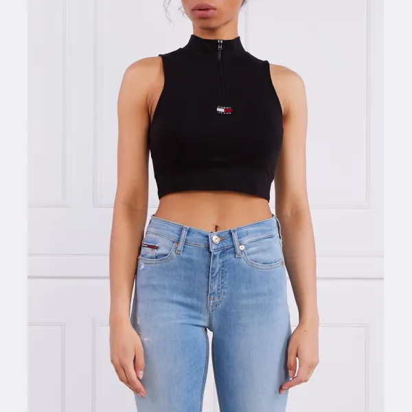 

Облегающий топ Tommy Hilfiger, черный