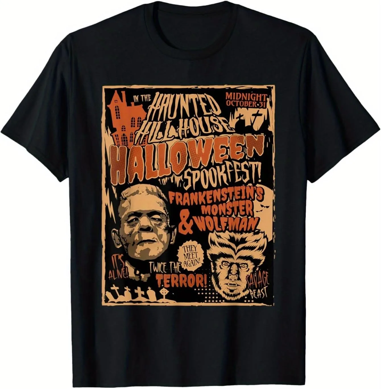 

Футболка мужская Vintage Punk Rock Horror, принт Monster Mummy, 220g Cotton NEKO MENA