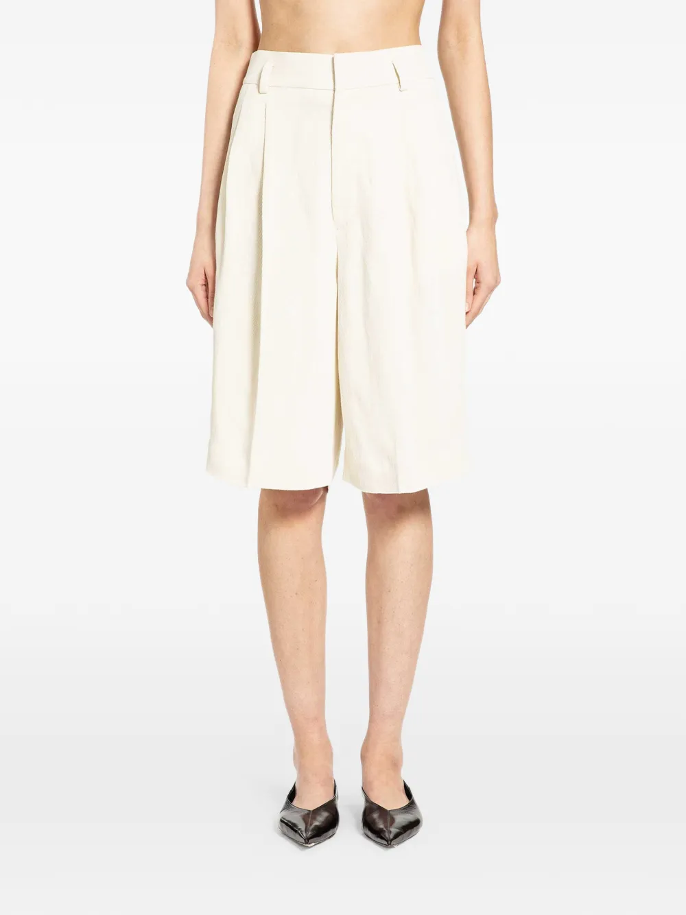 

Плиссированные tailored шорты Petar Petrov, бежевый