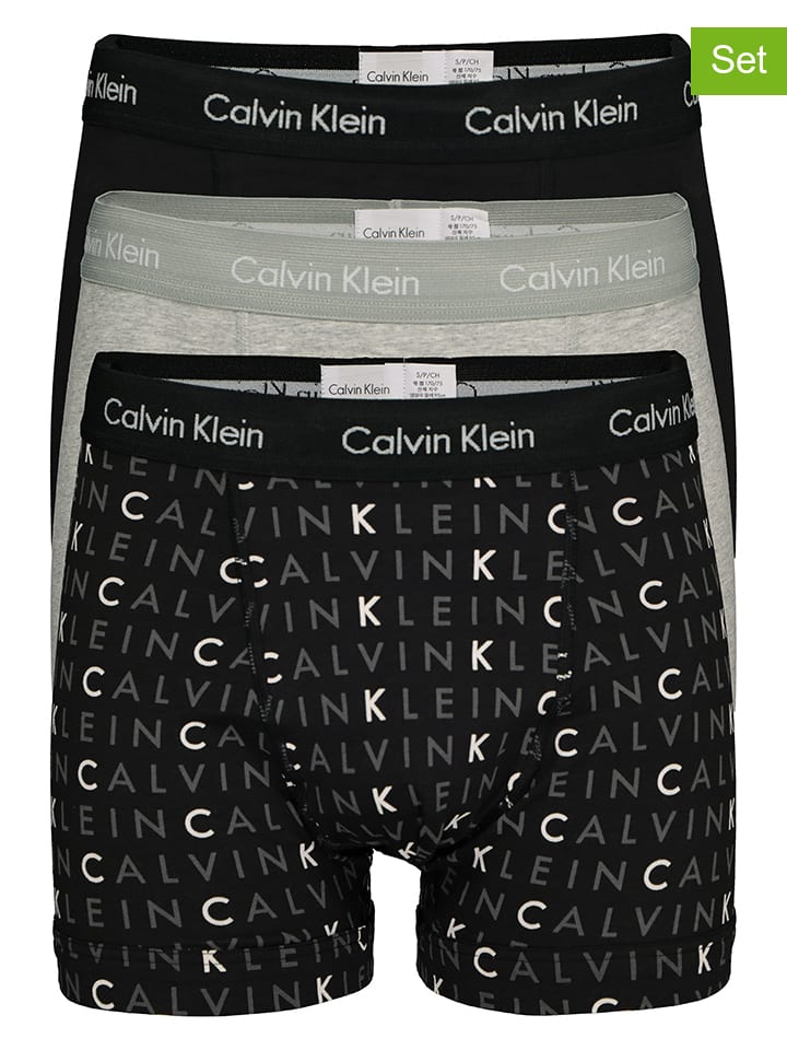 

Трусы боксеры CALVIN KLEIN UNDERWEAR 3er-Set: Boxershorts, цвет Schwarz/Grau