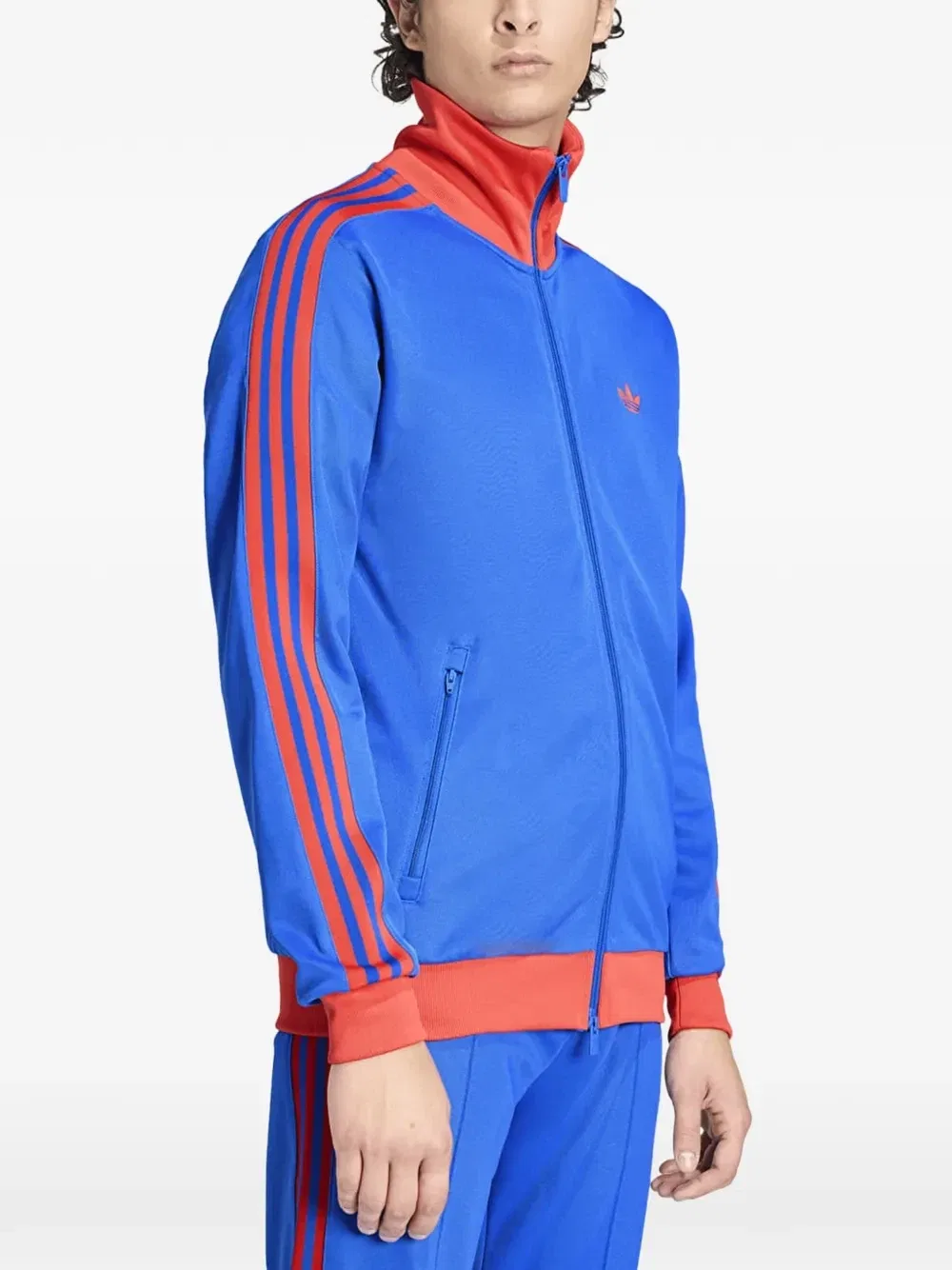 Толстовка в полоску с вышитым логотипом Adidas, синий