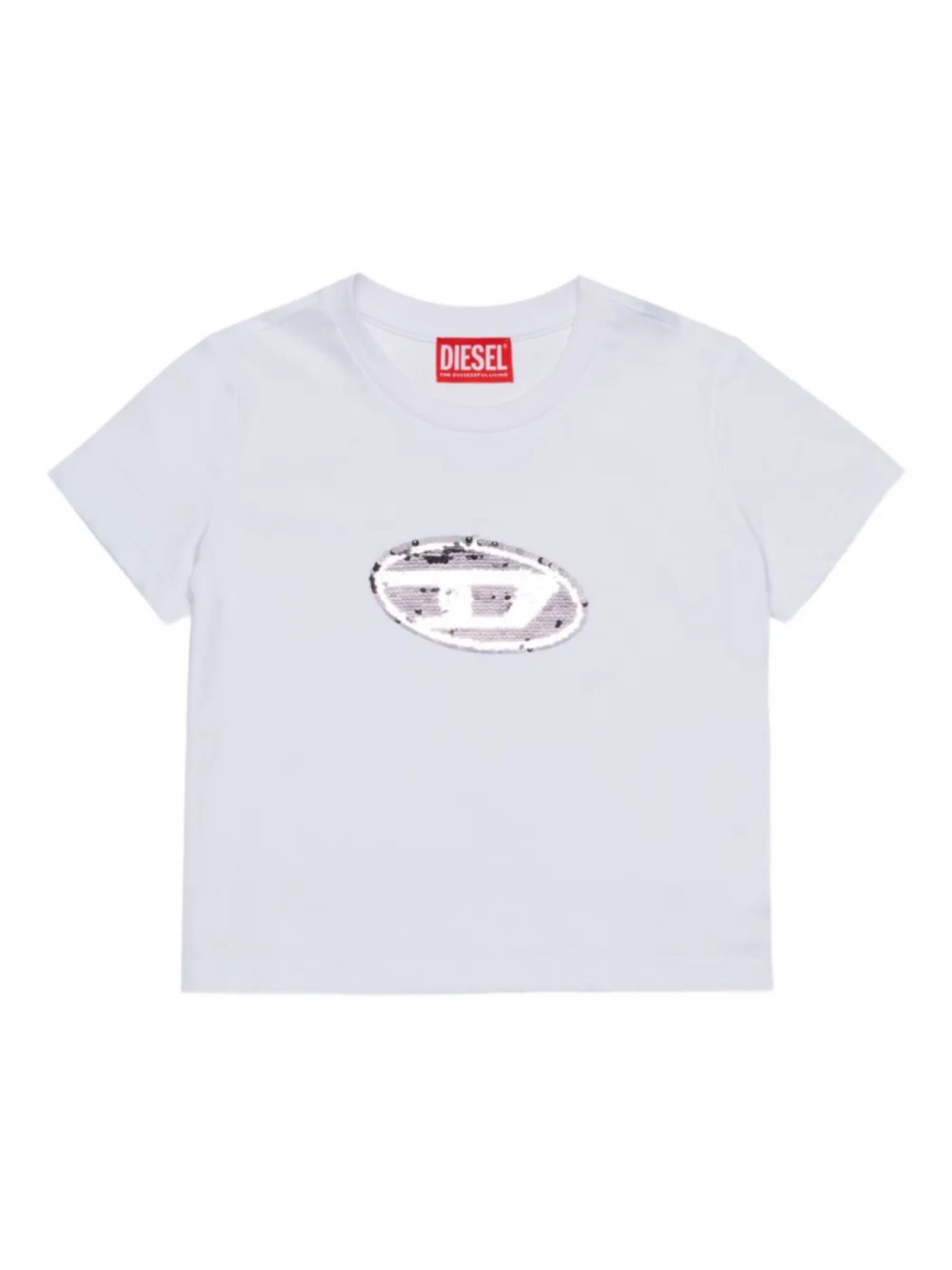

Diesel Kids футболка с пайетками, белый