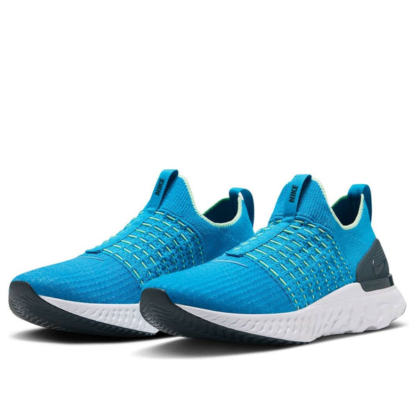 Кроссовки react phantom run flyknit 2 Nike, синий — фото 3