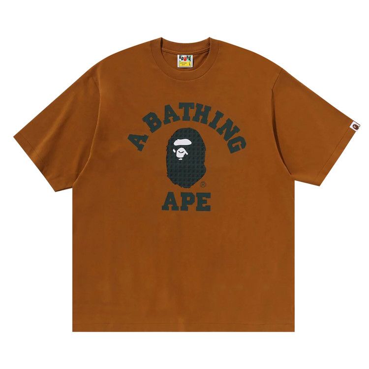 

Футболка BAPE Sta Houndstooth College Relaxed Fit Tee 'Brown'
