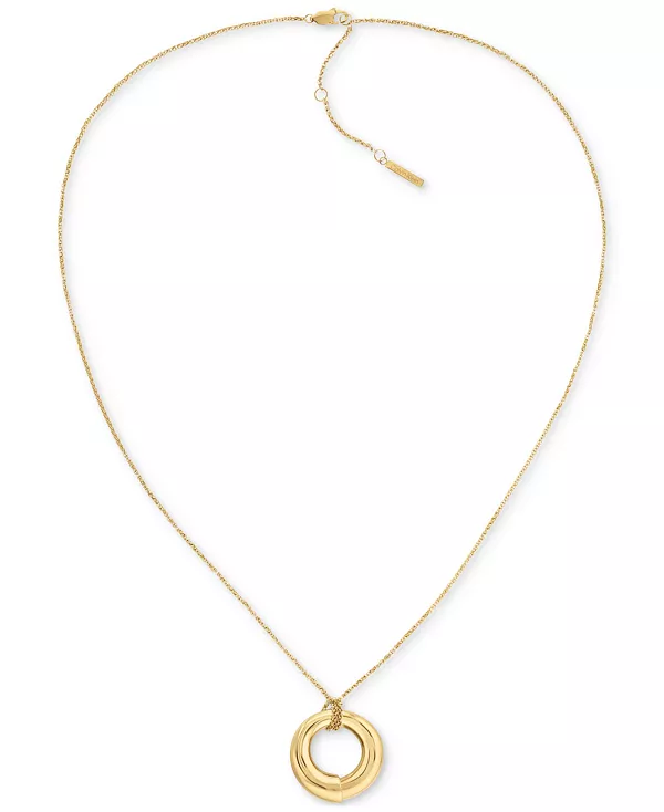 

Ожерелье с подвеской в виде спирали золотого оттенка CK, 22 дюйма + удлинитель 2 дюйма Calvin Klein, gold