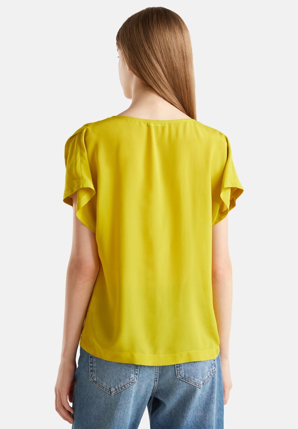 

Блуза FLOWY SHORT SLEEVE United Colors of Benetton, зеленый