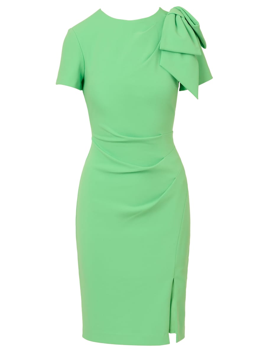 

Коктейльное платье Adrianna Papell Pleated Bow Midi Dress, зеленый