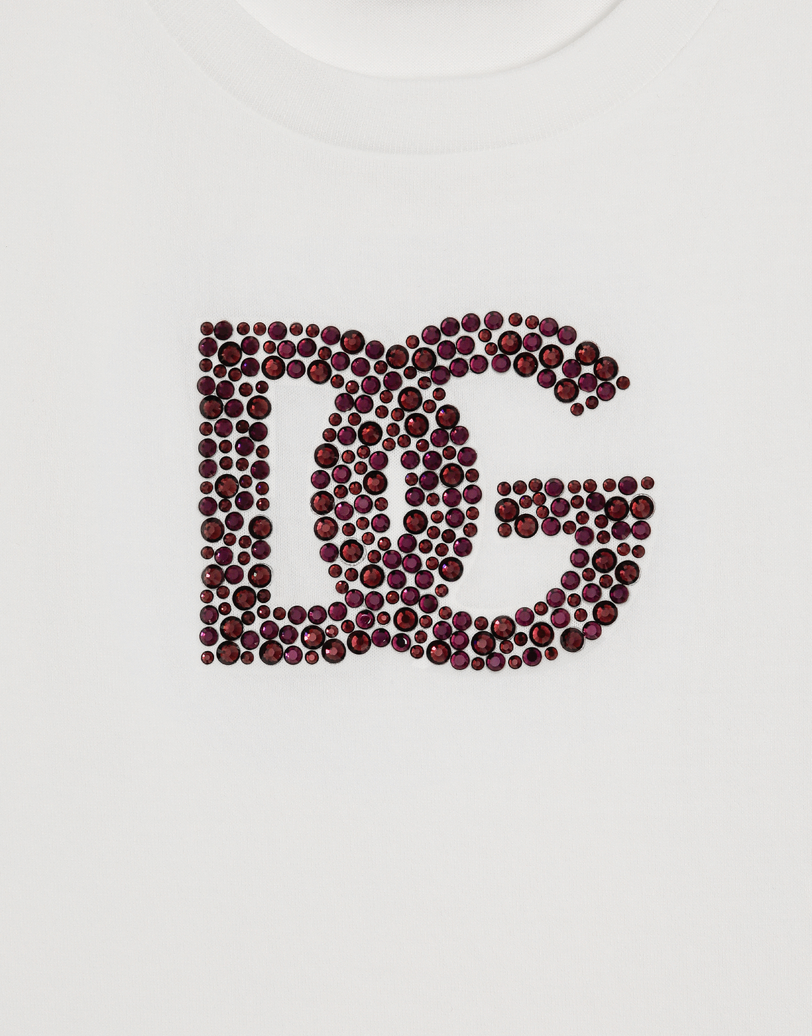 Футболка из трикотажа с короткими рукавами и логотипом dg Dolce&Gabbana, белый — фото 4
