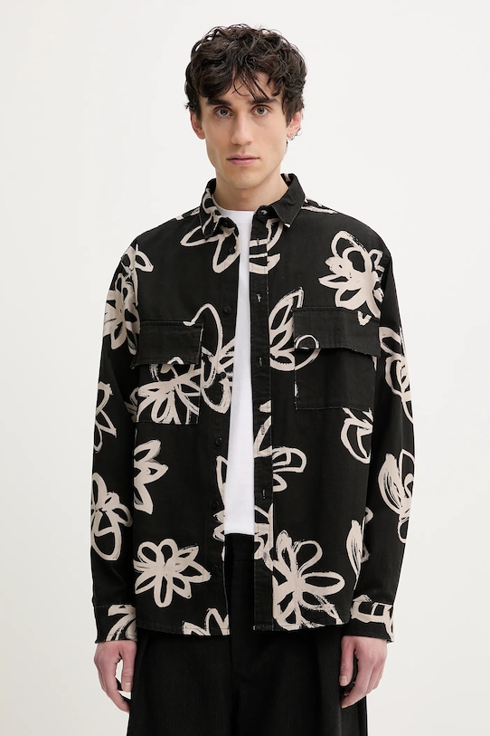 

Хлопковая рубашка NATURE Desigual, черный