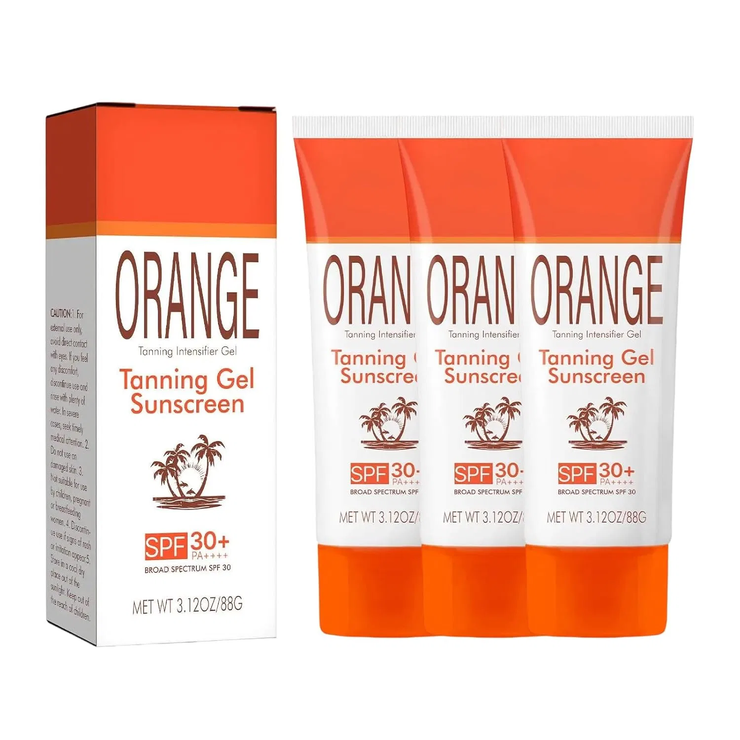 Гель для загара с SPF 30 и экстрактом апельсина, 88 мл (3 шт.) Generisch, 3Pc